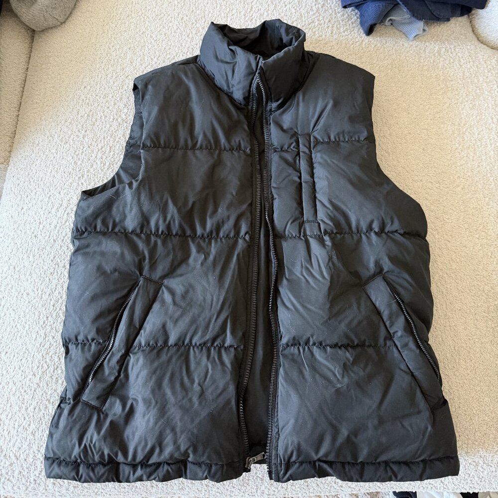 James Perse Yosemite Black Puffer Vest Down Insulated Size 1 S